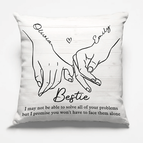 Friendship Is A Precious Gift - Bestie Personalized Custom Pillow For Best Friends, BFF, Sisters