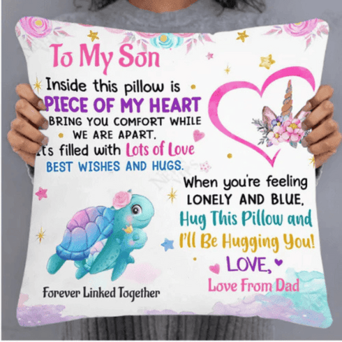 “To My Child” Pillow – A Hug from the Heart | Comfort Gift from Mom & Dad 💖