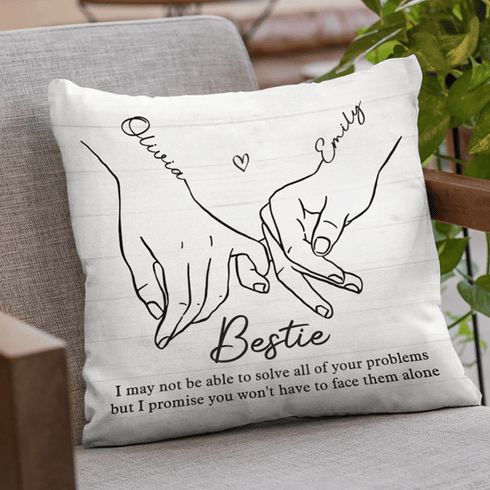 Friendship Is A Precious Gift - Bestie Personalized Custom Pillow For Best Friends, BFF, Sisters