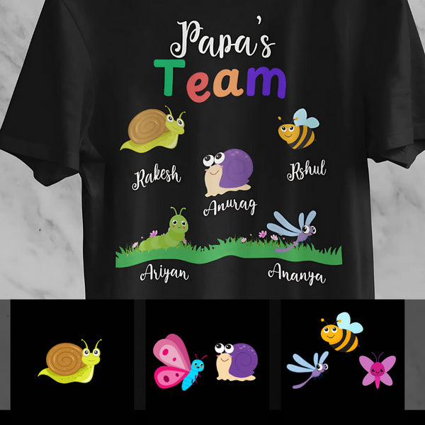 Personalized Grandma Mom Papa Tshirt