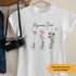 Personalized Floral name Tshirt for adult and kids