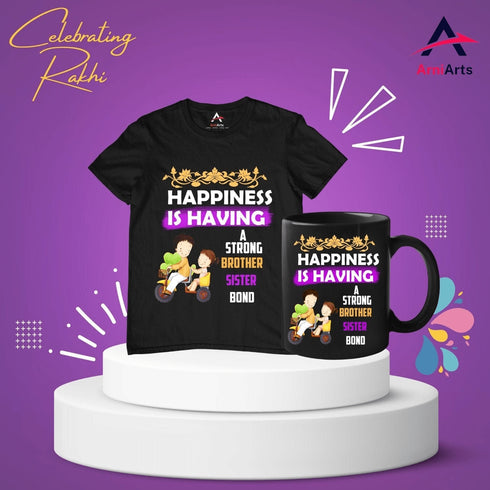 Arniart Colourfull Rakhi mug t-shirt combo _MR23_MG228