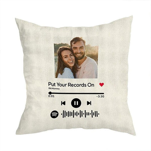 MG113_Custom Scannable Spotify Code Pillow Case - ArniArts Mekanshi IndiaMG113_Custom Scannable Spotify Code Pillow Case
