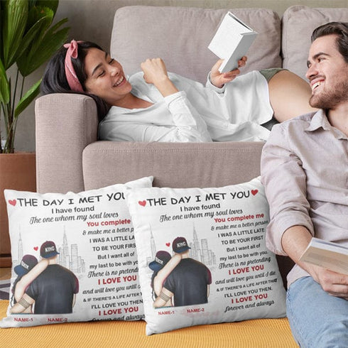 MG142_Personalized Couple The Day I Met You Pillow Case