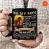 MG110_ To my Son Love, dad black Mugs - ArniArts Mekanshi IndiaMG110_ To my Son Love, dad black Mugs