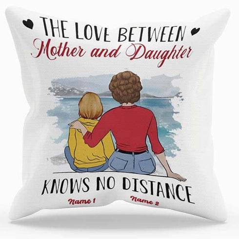custom Mom Daughter Long Distance Pillow Case_MG112