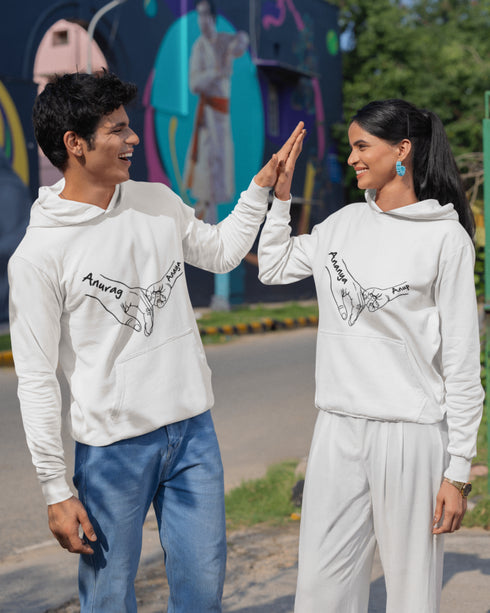 Dad Papa Kids Hand in Hand hoodie