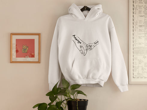 Dad Papa Kids Hand in Hand hoodie